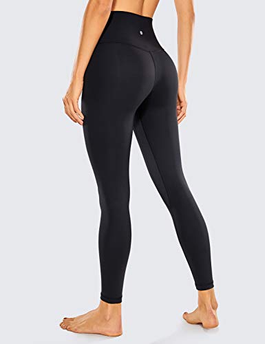 CRZ YOGA Mujer Deportivos Leggings Mallas Fitness Pantalones de Cintura Alta -63cm Negro 42