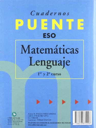 Cuaderno De Matemáticas. Puente 1Er Curso Secundaria. Ejercicios Básicos Para Preparar El Paso A 2º Curso De La ESO - 9788478874996