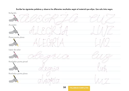 Cuaderno Lettering Para Aprender A Dibujar y Rotular - Caligrafía Creativa - 141 Páginas Con Ejercicios Para Estimular Tu Imaginación y Creatividad: Taller Iniciación al Lettering