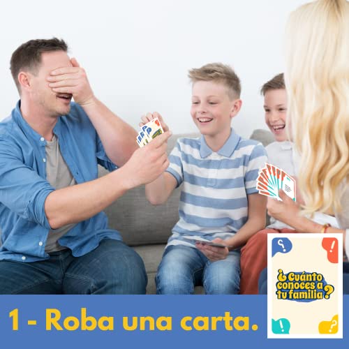 ¿Cuánto conoces a tu Familia? Un Divertido Juego de Cartas Familiar Lleno de Pruebas y desafíos para Ver quién Conoce Mejor a la Familia! Juego de Mesa, para Adultos y Niños