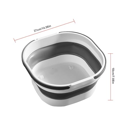 Cubo Plegable, bañera de Limpieza Grande Plegable, Lavabo Multiusos para Lavar Botellas, Cubo portátil para fregona con asa, Cubo de Agua Plegable para casa rodante, Cocina, Limpieza, Pesca, Camping