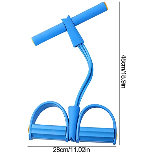 Cuerda Elástica de Pedal,Guador 2 Piezas Cuerda de Tensión Multifunción Pedal Cuerdas de Tracción 4 Tubo Pierna Ejercitador Sit-Up Culturismo Expansor Pedal Resistance Band