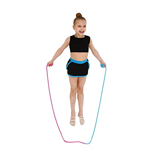 Cuerda para Gimnasia Rítmica Ponderada 150 g con Lurex DRUNA 2,5 m (Azul Claro)