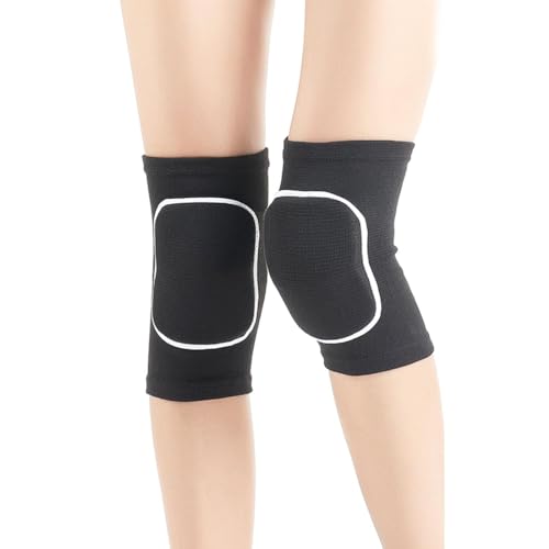 CUHZA Rodilleras blandas, 1 par de rodilleras elásticas de voleibol anticolisión Protector deportivo de rodilla para baile, fútbol, ​​voleibol, baloncesto, yoga, baile, fútbol, ​​voleibol, yoga