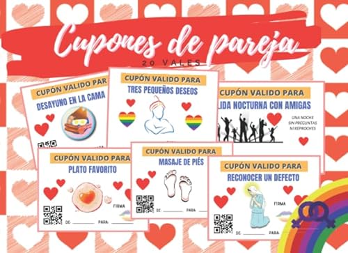 CUPONES DE PAREJA: TALÓN DE VALES CANJEABLES (DESAYUNO EN CAMA, MASAJES, BAÑO EN PAREJA...) | REGALO ROMÁNTICO Y ORIGINAL PARA TU PAREJA LESBIANA | ... LAS ENAMORADAS, SAN VALENTIN | ANIVERSARIO.