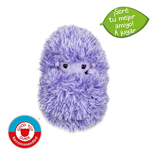 Curlimals - Erizo Higgle, Mascota interactiva de Color Morado, con Movimiento y + de 45 Sonidos, se enrolla y se esconde en tu Mano, para niños y niñas Desde 3 años, Famosa (CUR00200)