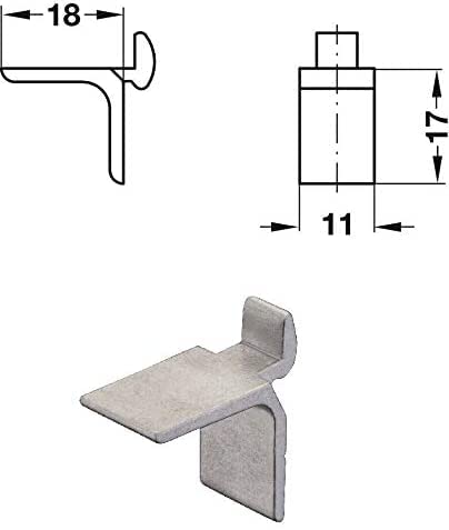 cyclingcolors 10x Portaestantes soporte para estante cremallera Estantería de pared metálico tacos