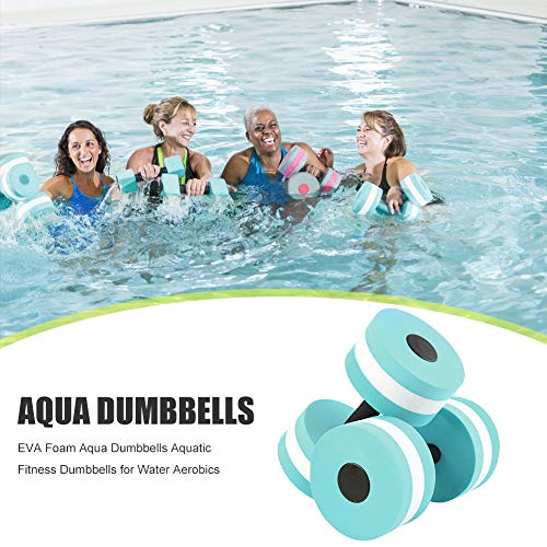 Cymwer Mancuernas de agua, 2 piezas, unisex, para adultos, acuáticas, deportes acuáticos, mancuernas de espuma EVA, para terapia acuática, fitness en la piscina, ejercicio acuático