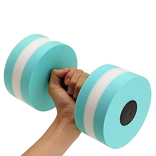 Cymwer Mancuernas de agua, 2 piezas, unisex, para adultos, acuáticas, deportes acuáticos, mancuernas de espuma EVA, para terapia acuática, fitness en la piscina, ejercicio acuático