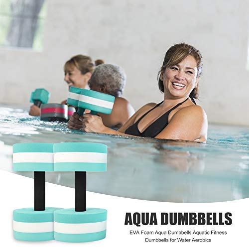 Cymwer Mancuernas de agua, 2 piezas, unisex, para adultos, acuáticas, deportes acuáticos, mancuernas de espuma EVA, para terapia acuática, fitness en la piscina, ejercicio acuático