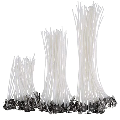 CZ Store Pack 150 Mechas para Velas |9x17.5x20CM|✮✮GARANTÍA DE por Vida✮✮| Algodón Orgánico Natural, Pre Encerado con Cera de Soja - Larga Duración, Combustión Limpia, Sin Humo Negro