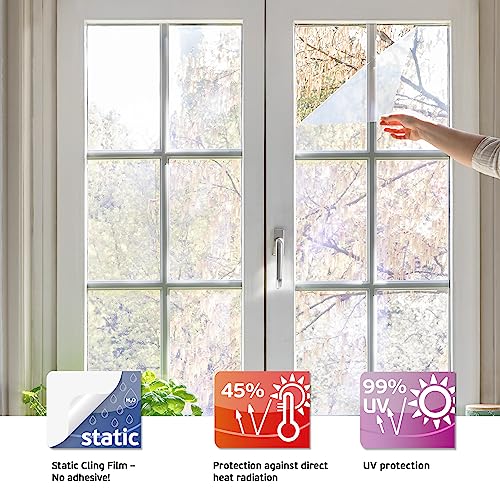 d-c-fix vinilo para ventanas cristales - protección solar - lámina película estática UV anti sol termico pegatina papel aislante calor 90 x 200 cm