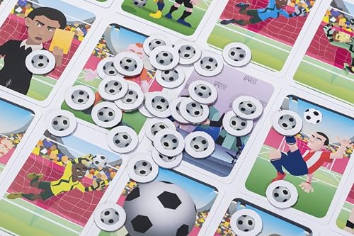 Dadral Games - Juego de Cartas de Fútbol ¡GOLES! | para Toda la Familia |Adultos y niños a Partir de 6 Años | De 2 a 6 Jugadores| Multilingüe, Multicolor, Cartón