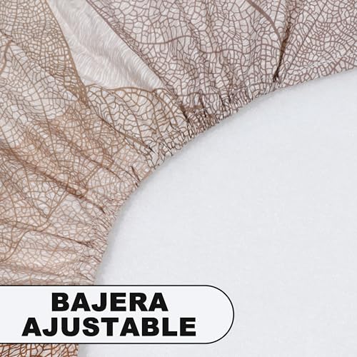 DALINA Textil - Fundas Nórdicas Cama 150 de 4 Piezas - Fundas Poliéster Nórdico 230x220 con 2 Fundas de Almohada 45x70 y Bajera Ajustable 150x190x20, Patrón Moderna de Poliéster Estampado