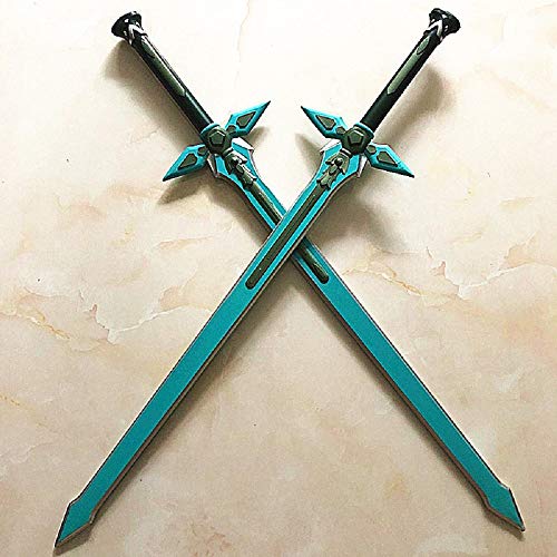 damdos Halloween Cosplay Prop PU Foam 31.5 Inch Dark Repulser Kirito Kirigaya Sword Kirigaya Kazuto Cosplay Yuuki Asuna Black Sword (2pcs/Sets)