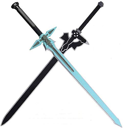 damdos Halloween Cosplay Prop PU Foam 31.5 Inch Dark Repulser Kirito Kirigaya Sword Kirigaya Kazuto Cosplay Yuuki Asuna Black Sword (2pcs/Sets)