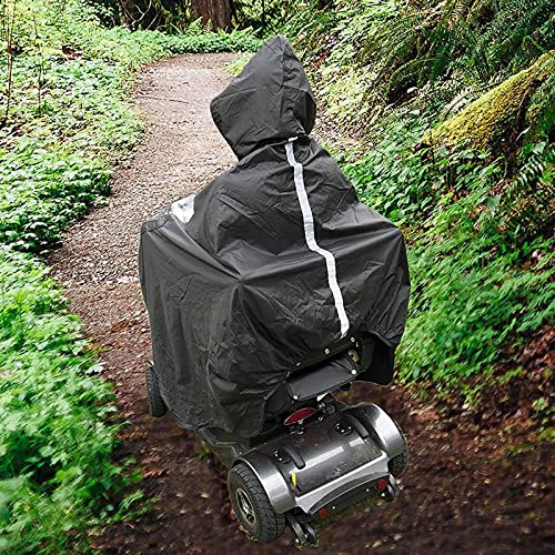 DaMohony Capa de protección contra la lluvia Poncho de silla de ruedas resistente al agua cubierta actividades al aire libre para viejos scooters eléctricos de cuatro ruedas