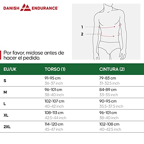 DANISH ENDURANCE Camiseta de Algodón Orgánico para Hombre de Manga Corta, Cuello Redondo o en V…, Cuello Redondo - Blanco, XL