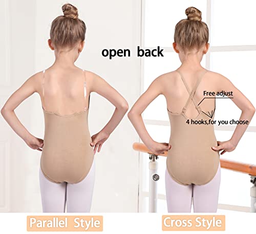 DANSHOW Leotardo de ballet camisola para niñas Leotardo de danza para mujer Ropa interior desnuda sin costuras(XJ8A13)