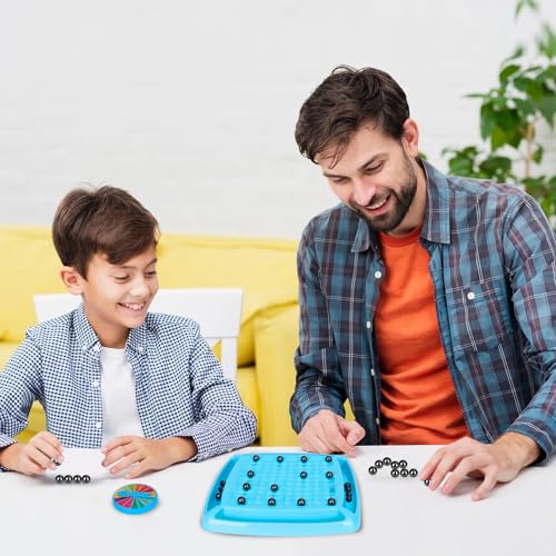 DAOUZL Magnetic Chess Game, Juego de Ajedrez Magnético, 24 Piezas Magnéticas con 1 Ruleta de Castigo, Juego de imanes de Mesa, Magnetic Juego de Ajedre para Reuniones Familiares y Viajes