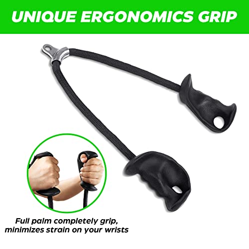 DASKING Cuerda para bíceps y tríceps, Accesorios para jalones LAT, Mango ergonómico, Accesorio para máquinas de Fitness, Equipo de Gimnasio doméstico para Entrenamiento Muscular y de Fuerza