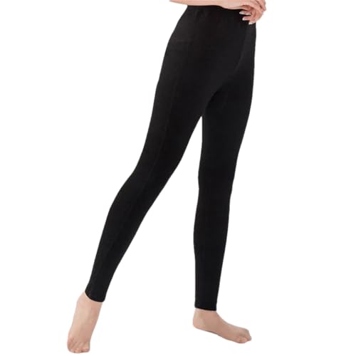 DBFBDTU Leggings de punto para mujer, pantalones cálidos de lana de cachemira, pantalones largos de punto, Negro, L