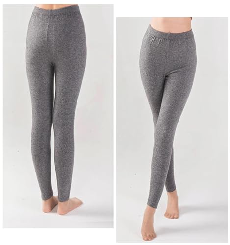 DBFBDTU Leggings de punto para mujer, pantalones cálidos de lana de cachemira, pantalones largos de punto, Negro, L