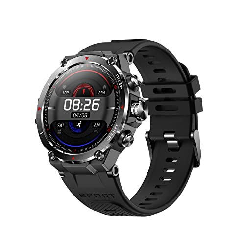 DCU TECNOLOGIC | Smartwatch GPS | Reloj Inteligente | Pantalla Táctil Amoled HD | 14 Modos Deporte | Notificaciones Apps y Llamadas | IP68* | Negro