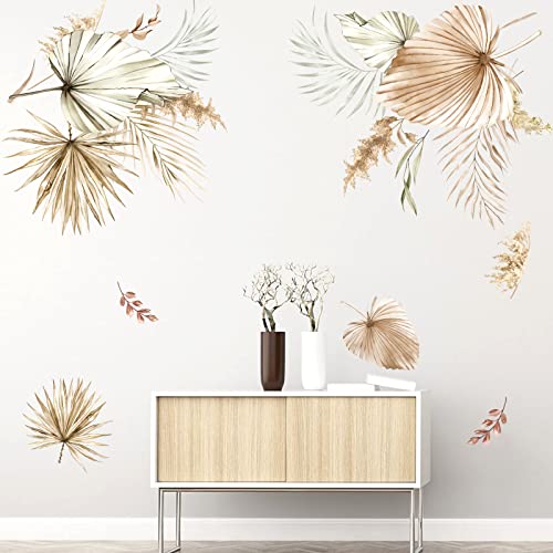 decalmile Pegatinas de Pared Boho Palmera Hojas Vinilos Decorativos Planta Tropicales Adhesivos Pared Salón Habitación Dormitorio Oficina