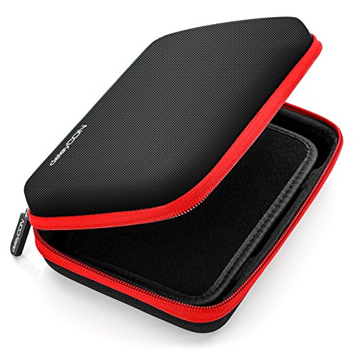 deleyCON Navi Case Funda para Dispositivos de Navegación de hasta 6 &" 6,2" Pulgadas (17 x 12 x 4,5 cm) - Sólida - Un Compartimiento Interior - Rojo