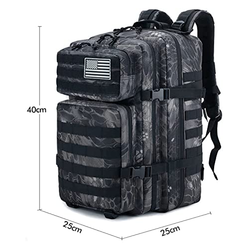 Delgeo Mochila Tácticas Militar, 45L Gran Capacidad Mochila Crossfit, Plegable Impermeable Mochila Supervivencia, Montañismo, Senderismo, Trekking, Acampada, Aventura o Viajes