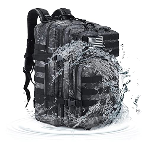 Delgeo Mochila Tácticas Militar, 45L Gran Capacidad Mochila Crossfit, Plegable Impermeable Mochila Supervivencia, Montañismo, Senderismo, Trekking, Acampada, Aventura o Viajes