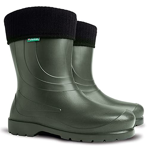 demar federleichte EVA Botas de goma forrado Lluvia Botas Luna (Verde, numeric_37)