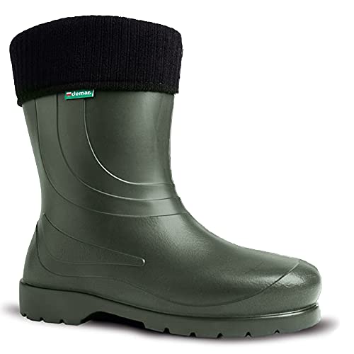 demar federleichte EVA Botas de goma forrado Lluvia Botas Luna (Verde, numeric_37)