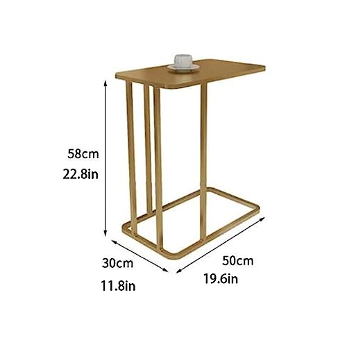 DEMYA Mesa Auxiliar Moderna Mesa Auxiliar para sofá, mesita de Noche Sencilla Moderna, Mesa Creativa con Borde de Hierro, pequeño Armario Lateral Familiar a la Moda y Hermoso Mesas de Centro