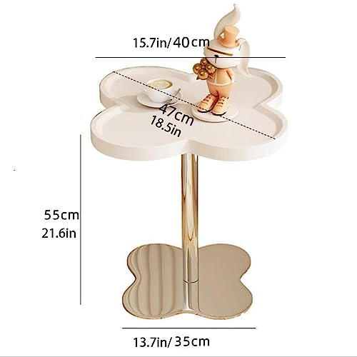 DEMYA Mesa Auxiliar Moderna Mesas auxiliares sofá Bandeja Mesa pequeña Mesa de Centro Sala de Estar sofá Cama Cabeza de Acero Inoxidable Vidrio Escritorio sofá Mesa Dormitorio Mesas de Centro