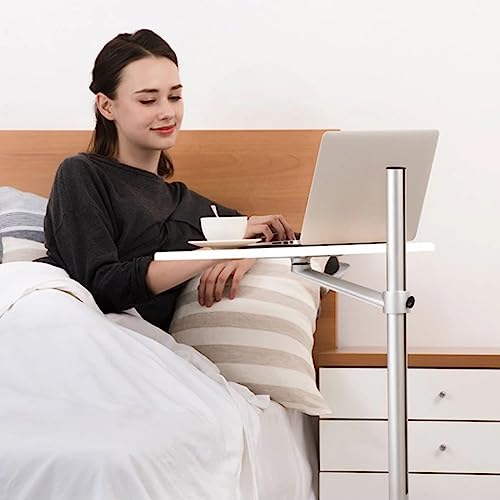 DEMYA Mesa Auxiliar Moderna TV Tray Table Mobile Lift Laptop Floor Stand Aluminio Altura Ajustable Mesita de Noche Sofá Escritorio para Tableta Notebook Mesa de té Mesas de Centro