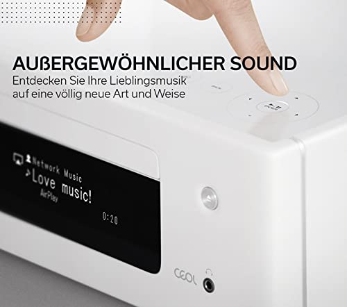 Denon Ceol/N10 - Microcadena con conexión en Red Wi-Fi, Color Blanco