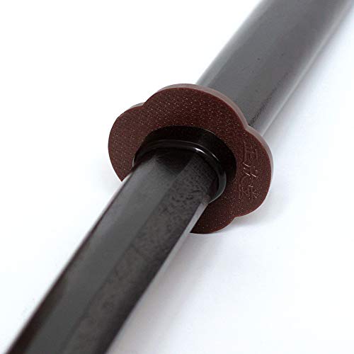 DEPICE Bokken Negro, Aprox. 101 cm. Peso: Aprox. 700 g, Lacado en Negro, Incluye Tsuba, japonés, Iaido Aikido Aikido