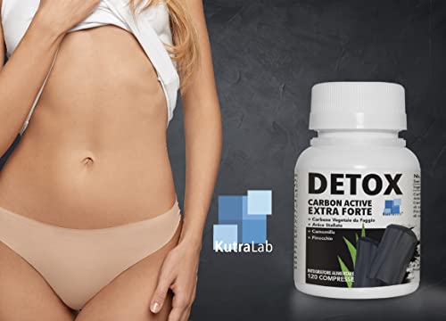 DETOX CARBON ACTIVO VEGETAL EXTRA FUERTE | Aerofagia Y Meteorismo | 120 Pastillas De Alta Dosis | Drenante Y Diurético Fuerte | Excepcional Para Reducir Aire En El Vientre