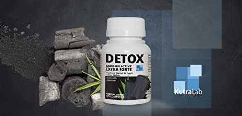 DETOX CARBON ACTIVO VEGETAL EXTRA FUERTE | Aerofagia Y Meteorismo | 120 Pastillas De Alta Dosis | Drenante Y Diurético Fuerte | Excepcional Para Reducir Aire En El Vientre