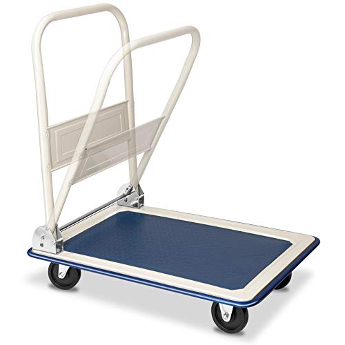 Deuba Carro de Plataforma Carretilla Plegable Cargas Transporte Carrito para Mudanzas hasta 150Kg