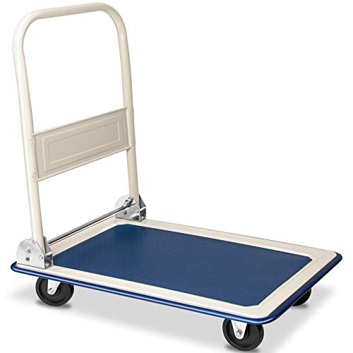 Deuba Carro de Plataforma Carretilla Plegable Cargas Transporte Carrito para Mudanzas hasta 150Kg