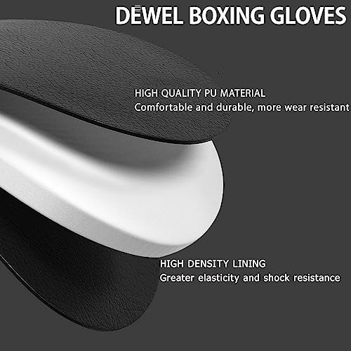 DEWEL Guantes de Boxeo 8oz, Guantes Boxeo Unisex para Adolescentes y Mujeres, Boxing Gloves