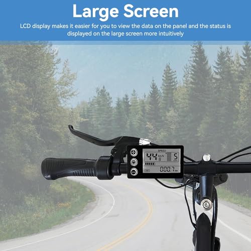 Dewin Bicicleta Eléctrica S866 Pantalla LCD Luz Fondo Medidor 24v 36v 48v Panel De Control con Enchufe Impermeable Odómetro del Velocímetro De La Bicicleta