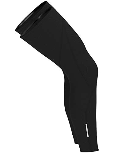 DHERA Calentadores de piernas de ciclismo para hombre, color negro, talla XL, deportes