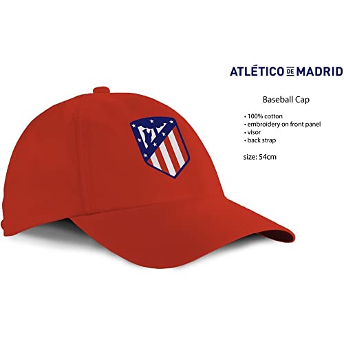 Dhestia Home - Gorra Atlético de Madrid para Niños de 4 A 10 Años - Color Rojo, Talla Talla Única