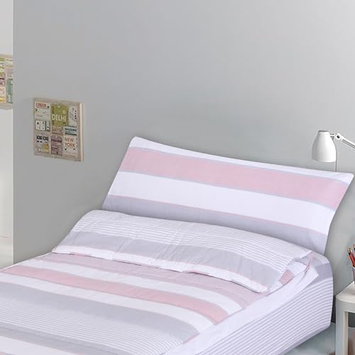 Dhestia Home - Saco Nórdico con Cremallera Edredón Ajustable Cama Infantil Zarautz Nude - Color Nude, Talla Cama 105