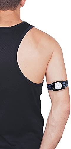 Dia-Style, brazalete para sensor Freestyle Libre 2. Banda elástica para el sensor de glucosa en sangre CGM FSL (L (29-38 cm))