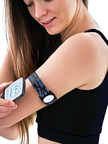 Dia-Style, brazalete para sensor Freestyle Libre 2. Banda elástica para el sensor de glucosa en sangre CGM FSL (L (29-38 cm))